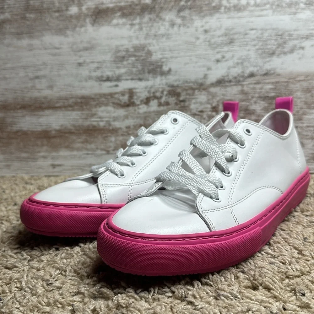 Marc Fisher Lesty 2 Dark Pink Lace Up Sneakers Sz 10